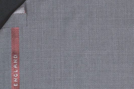 Dormeuil Fabric Grey Herringbone 100% Wool (Ref-180619)