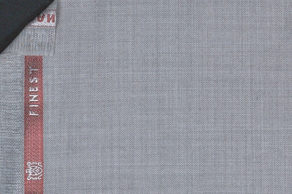 Dormeuil Fabric Grey Semi Plain 100% Wool (Ref-180622)