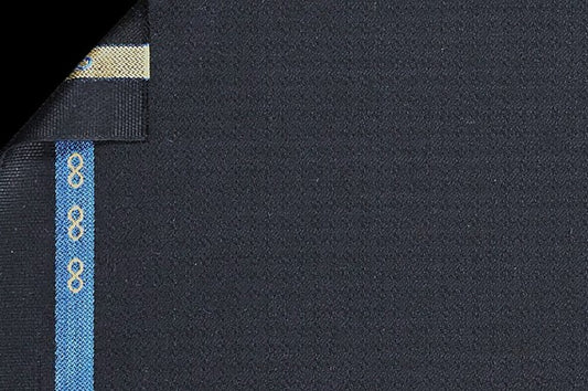 Dormeuil Fabric Navy Micro Design 80% Wool 8% Silk 6% Lama Pacos 6% Cashmere (Ref-182302)