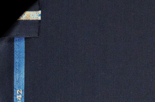 Dormeuil Fabric Navy Stripe 80% Wool 8% Silk 6% Lama Pacos 6% Cashmere (Ref-182308)