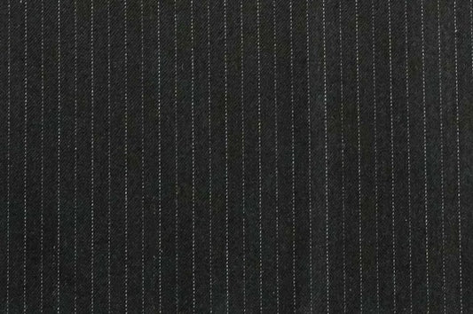 Dormeuil Fabric Black Stripe 80% Wool 8% Silk 6% Lama Pacos 6% Cashmere (Ref-182309)