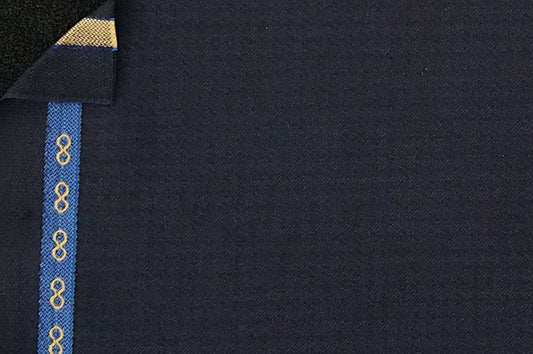 Dormeuil Fabric Navy Micro Design 80% Wool 8% Silk 6% Lama Pacos 6% Cashmere (Ref-182310)