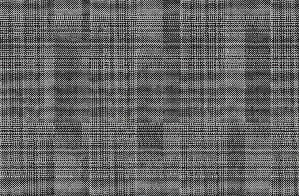 Dormeuil Fabric Grey Check 100% Wool (Ref-200206)