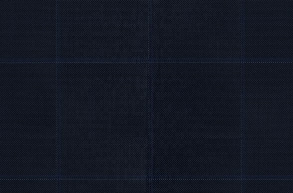 Dormeuil Fabric Navy Check 100% Wool (Ref-200219)