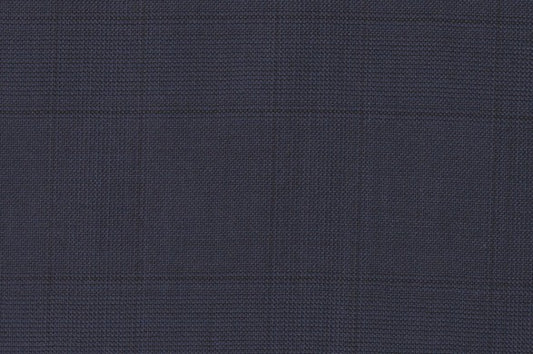 Dormeuil Fabric Navy Check 100% Wool (Ref-200233)