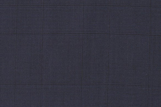 Dormeuil Fabric Navy Check 100% Wool (Ref-200233)