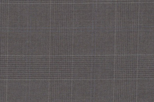 Dormeuil Fabric Grey Check 100% Wool (Ref-200235)