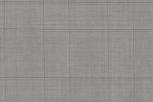 Dormeuil Fabric Grey Check 100% Wool (Ref-200236)