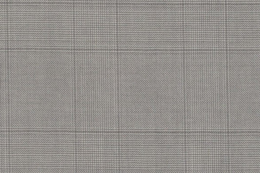 Dormeuil Fabric Grey Check 100% Wool (Ref-200236)