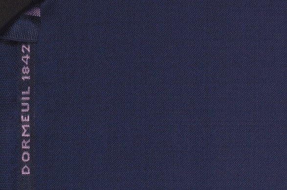 Dormeuil Fabric Blue Plain 100% Wool (Ref-202007)