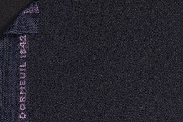 Dormeuil Fabric Navy Plain 100% Wool (Ref-202010)