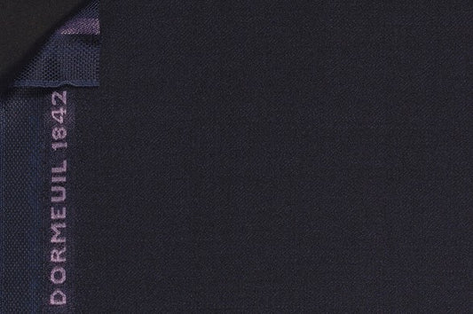 Dormeuil Fabric Navy Plain 100% Wool (Ref-202010)