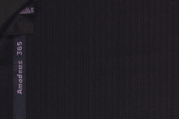 Dormeuil Fabric Black Stripe 100% Wool (Ref-202103)