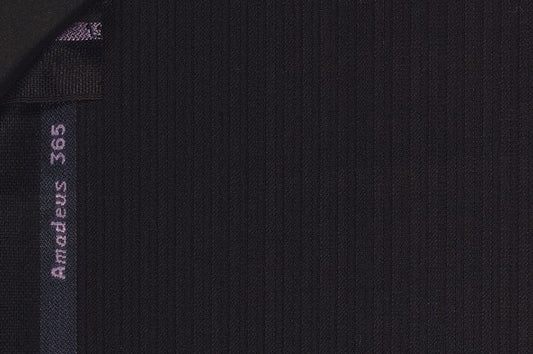 Dormeuil Fabric Black Stripe 100% Wool (Ref-202103)