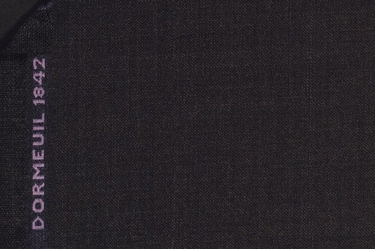 Dormeuil Fabric Grey Semi Plain 100% Wool (Ref-202184)