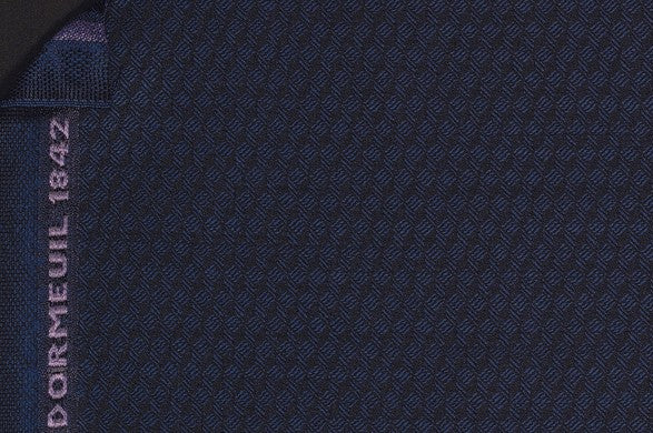 Dormeuil Fabric Blue Jacquard 100% Wool (Ref-202233)