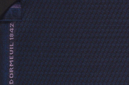 Dormeuil Fabric Blue Jacquard 100% Wool (Ref-202233)