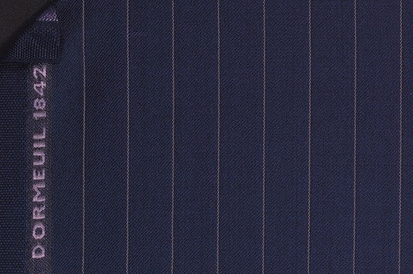 Dormeuil Fabric Navy Stripe 100% Wool (Ref-202290)