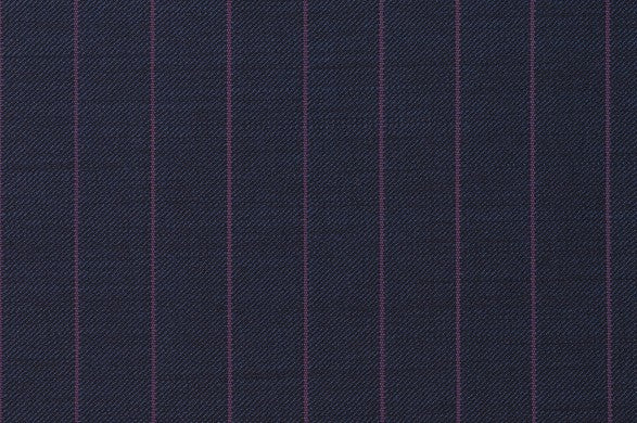Dormeuil Fabric Navy Stripe 100% Wool (Ref-202294)