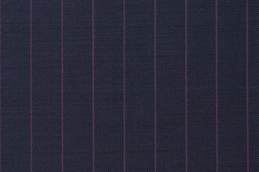 Dormeuil Fabric Navy Stripe 100% Wool (Ref-202294)