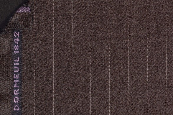 Dormeuil Fabric Grey Stripe 100% Wool (Ref-202363)