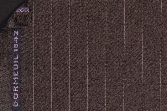Dormeuil Fabric Grey Stripe 100% Wool (Ref-202363)