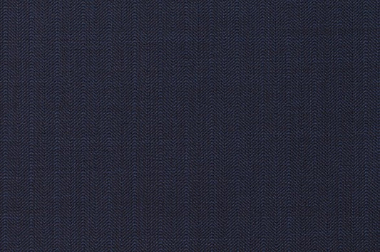 Dormeuil Fabric Navy Herringbone 100% Wool (Ref-202420)