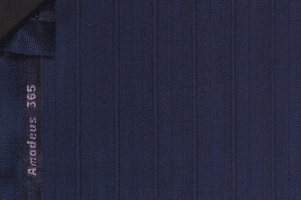 Dormeuil Fabric Navy Stripe 100% Wool (Ref-202436)
