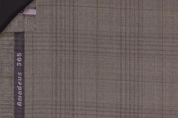 Dormeuil Fabric Grey Check 100% Wool (Ref-202439)