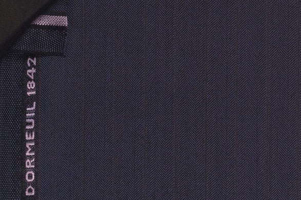 Dormeuil Fabric Navy Stripe 100% Wool (Ref-202444)