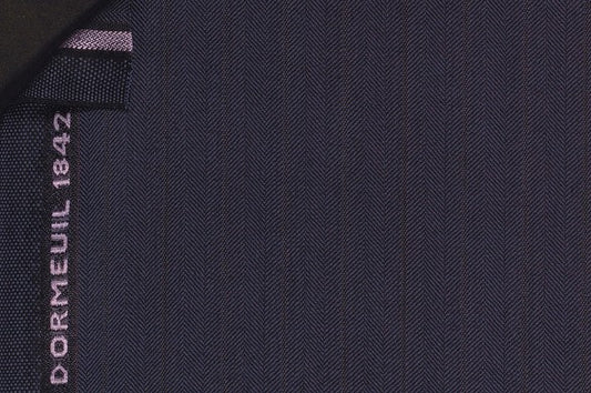Dormeuil Fabric Navy Stripe 100% Wool (Ref-202444)