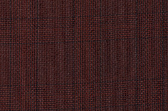 Dormeuil Fabric Burgundy Check 100% Wool (Ref-202449)