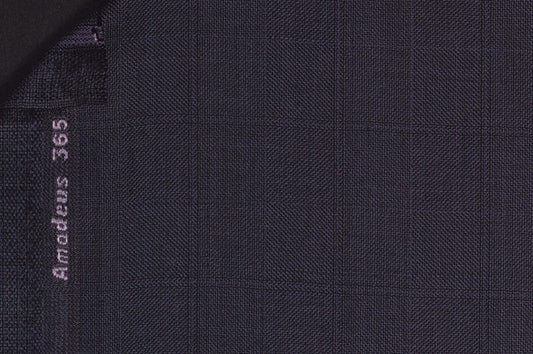 Dormeuil Fabric Navy Check 100% Wool (Ref-202453)