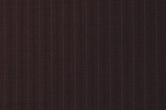Dormeuil Fabric Brown Stripe 100% Wool (Ref-202456)