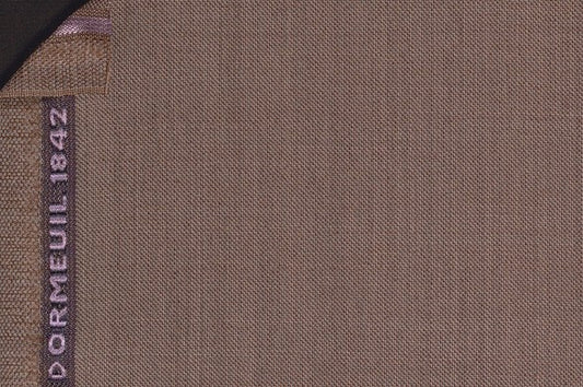 Dormeuil Fabric Beige Semi Plain 100% Wool (Ref-202459)