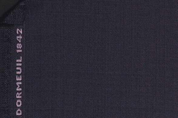Dormeuil Fabric Navy Semi Plain 100% Wool (Ref-202460)