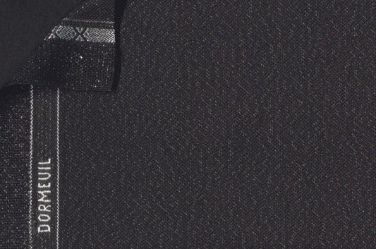 Dormeuil Fabric Black Plain 80% Wool 20% Polyester (Ref-204111)