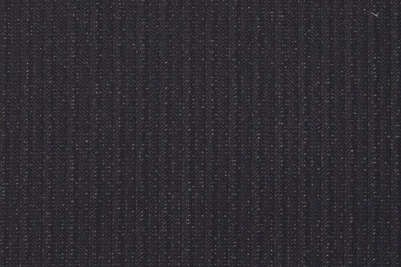 Dormeuil Fabric Black Stripe 90% Wool 10% Polyester (Ref-204115)