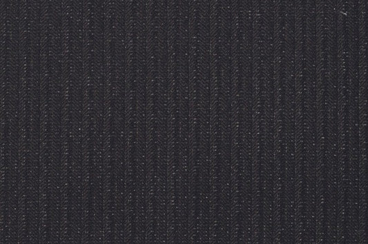 Dormeuil Fabric Black Stripe 90% Wool 10% Polyester (Ref-204115)