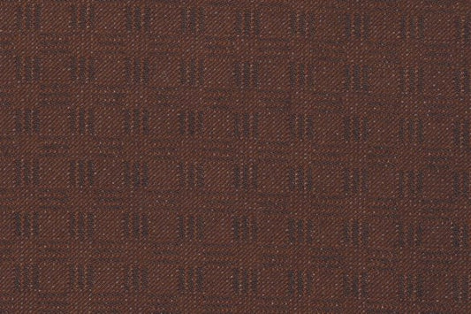 Dormeuil Fabric Brown Check 90% Wool 10% Polyester (Ref-204120)