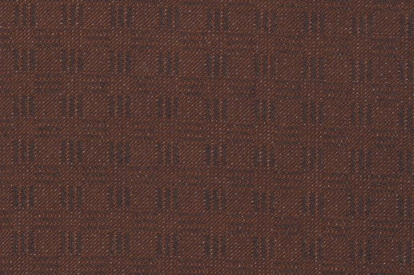 Dormeuil Fabric Brown Check 90% Wool 10% Polyester (Ref-204120)
