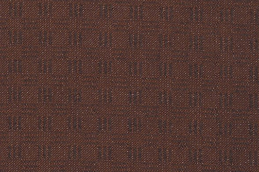 Dormeuil Fabric Brown Check 90% Wool 10% Polyester (Ref-204120)