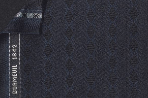 Dormeuil Fabric Navy Stripe 100% Wool (Ref-204129)