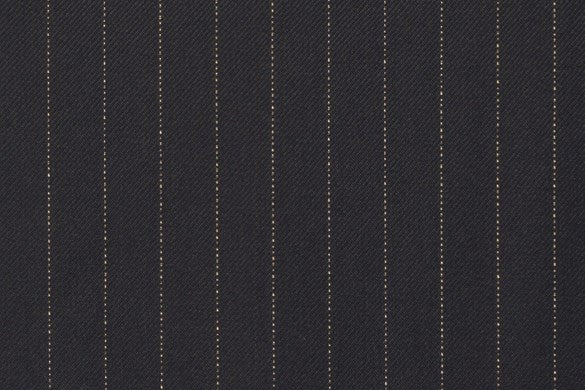 Dormeuil Fabric Black Stripe 100% Wool (Ref-204201)