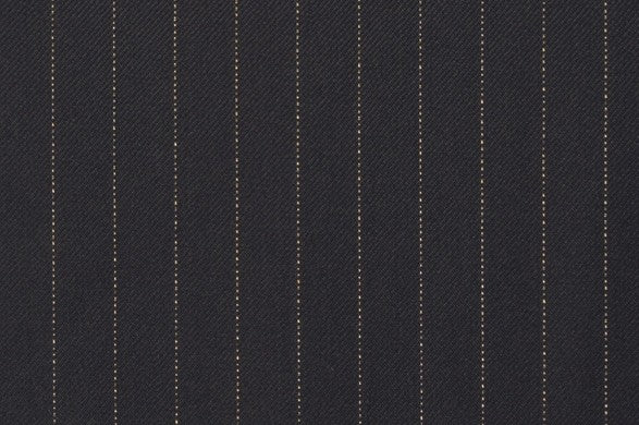 Dormeuil Fabric Black Stripe 100% Wool (Ref-204201)