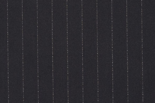 Dormeuil Fabric Black Stripe 100% Wool (Ref-204202)