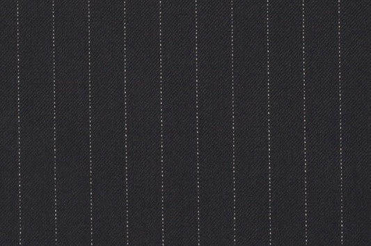 Dormeuil Fabric Black Stripe 100% Wool (Ref-204202)