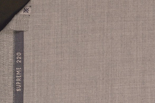 Dormeuil Fabric Grey Plain 47% Wool 37% Cashmere 16% Silk (Ref-220003)