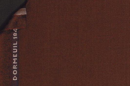 Dormeuil Fabric Brown Plain 47% Wool 37% Cashmere 16% Silk (Ref-220005)