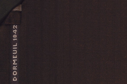 Dormeuil Fabric Brown Stripe 47% Wool 37% Cashmere 16% Silk (Ref-220007)